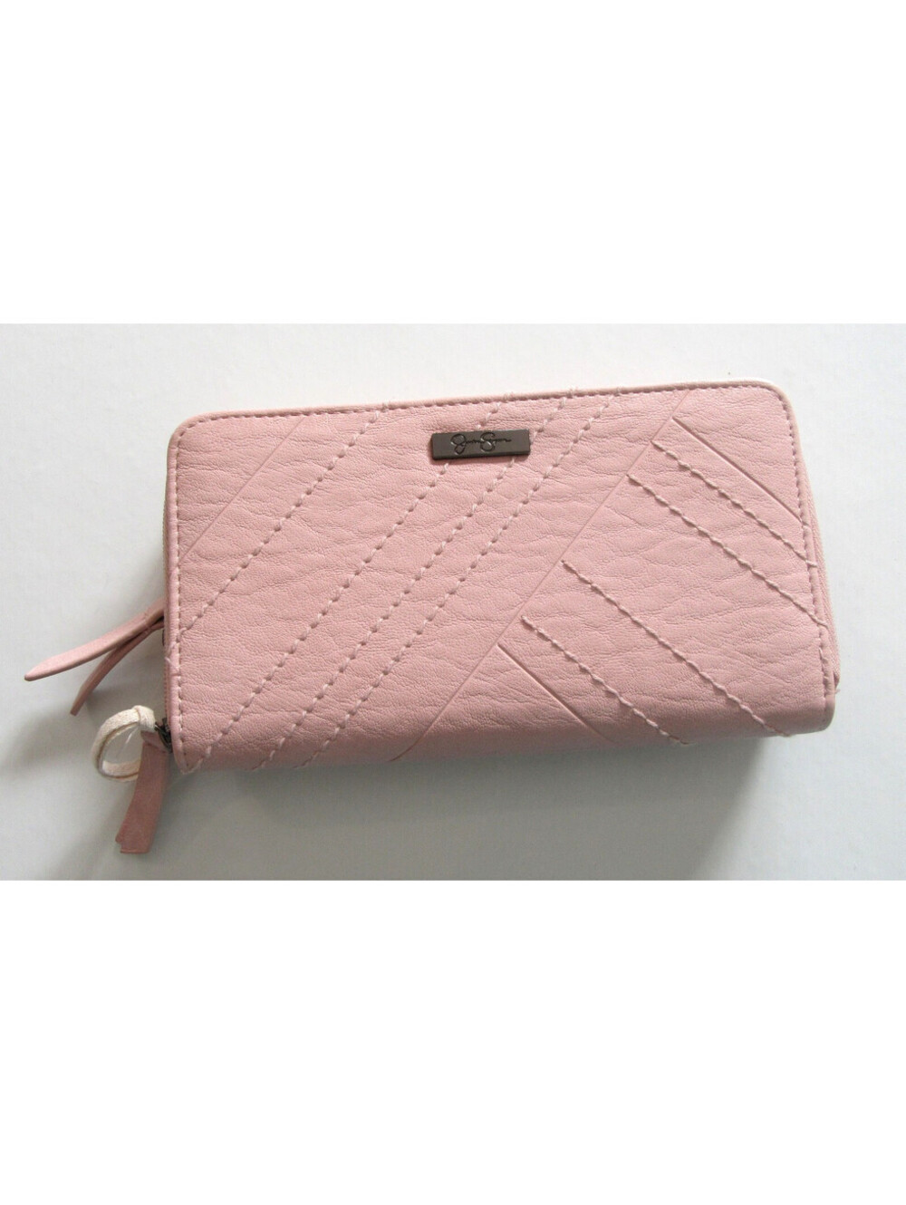 Jessica Simpson Genesa Double Zip Around Wallet Rose Smoke NWT